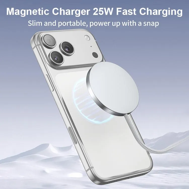 25W Qi2 Magnetic Wireless Charger with USB-C