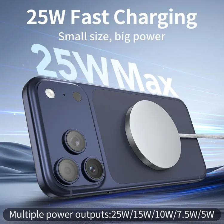 25W Qi2 Magnetic Wireless Charger with USB-C