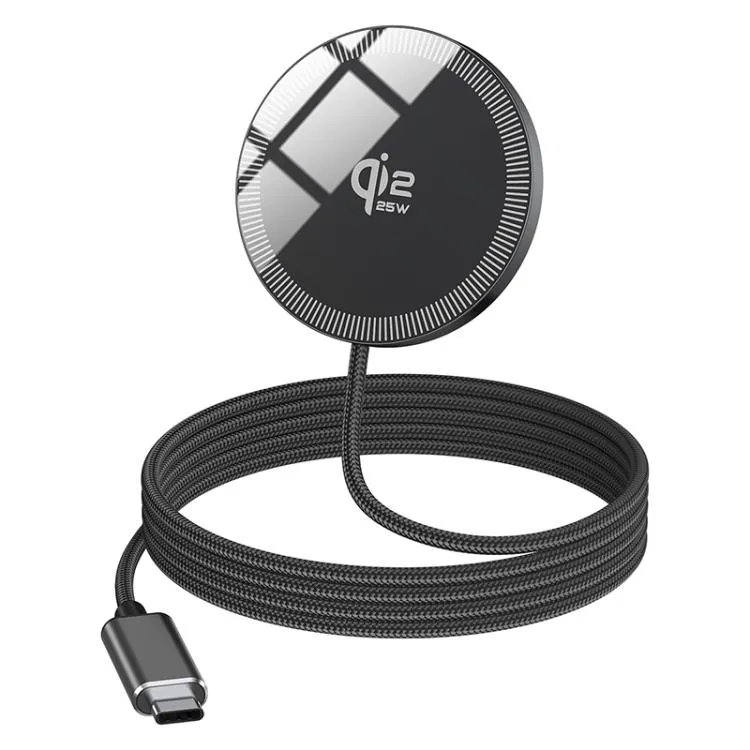 25W Qi2 Magnetic Wireless Charger with USB-C