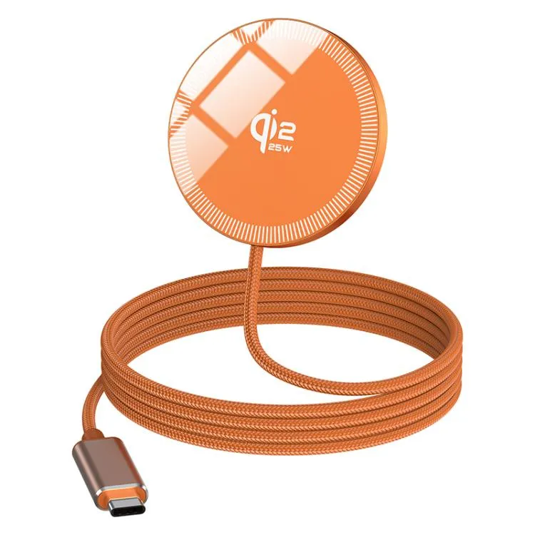 25W Qi2 Magnetic Wireless Charger with USB-C