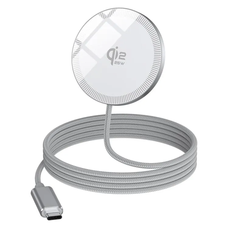 25W Qi2 Magnetic Wireless Charger with USB-C