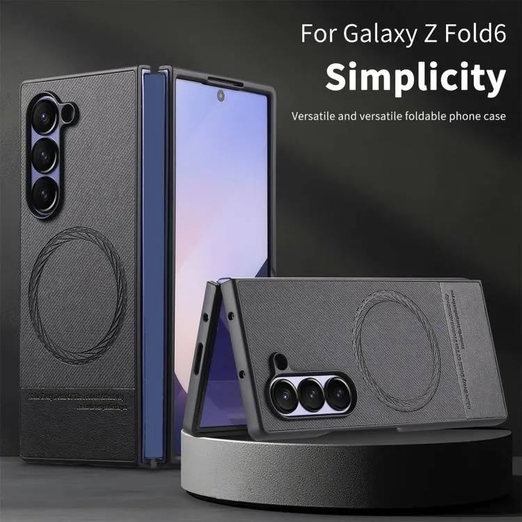 Galaxy Z Fold6 Twill Fabric Leather Skin Case