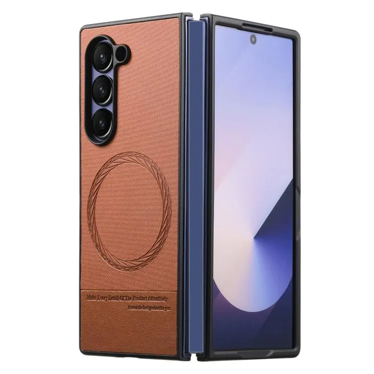 Galaxy Z Fold6 Twill Fabric Leather Skin Case