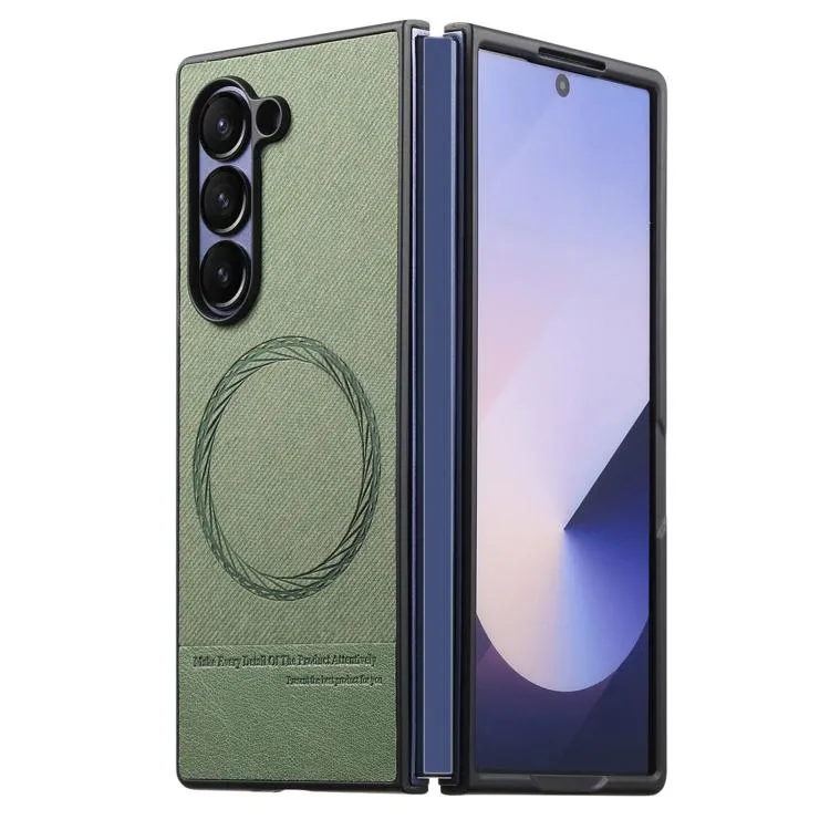 Galaxy Z Fold6 Twill Fabric Leather Skin Case