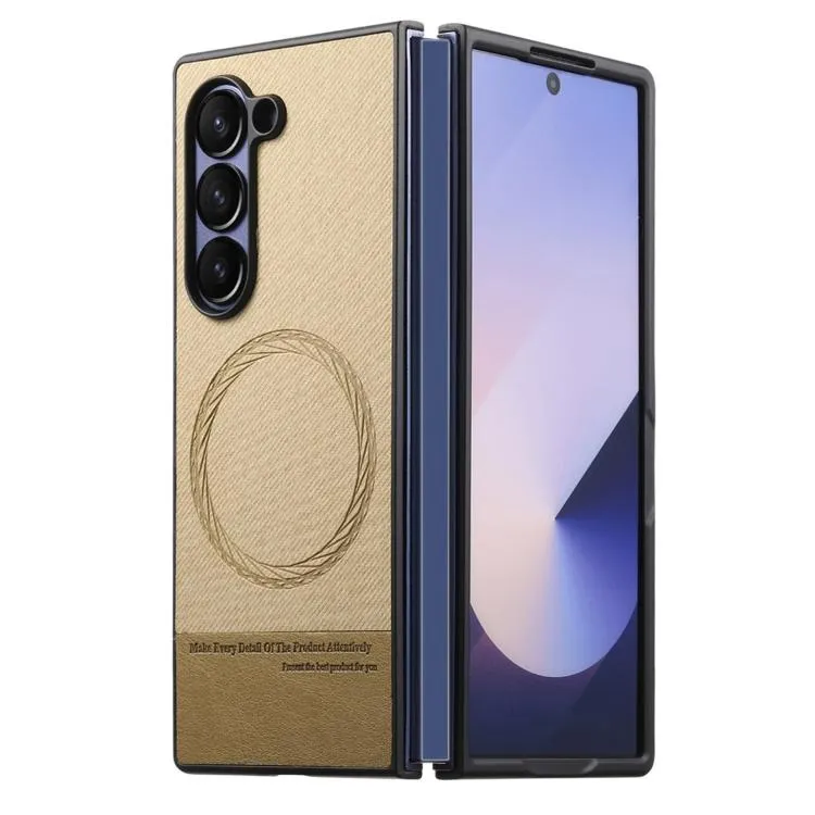 Galaxy Z Fold6 Twill Fabric Leather Skin Case