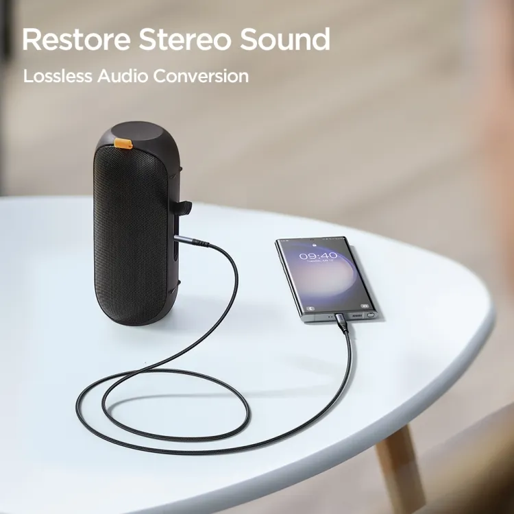 Type-C to 3.5mm AUX Audio Cable – 1.2m