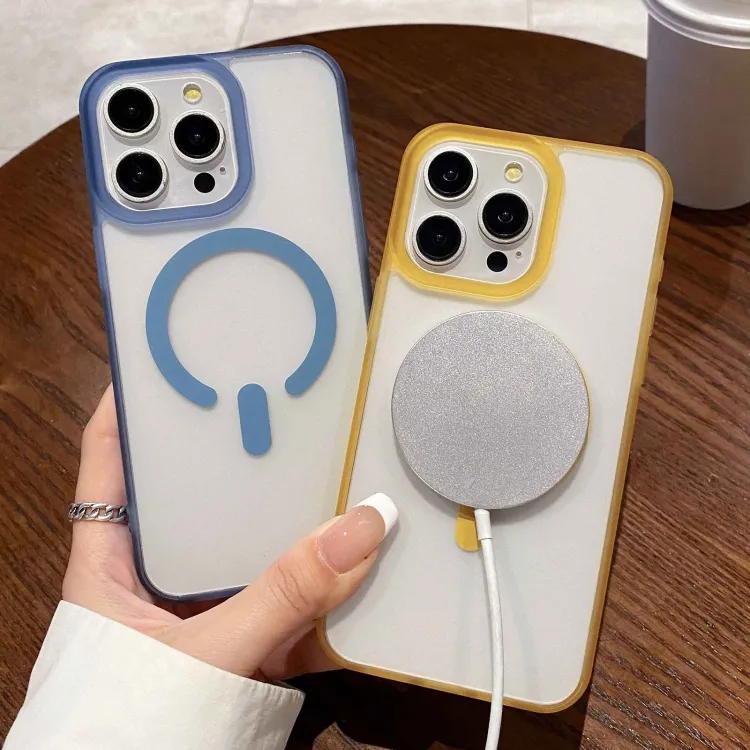 iPhone 15 Pro Max Frosted Clear MagSafe Phone Case