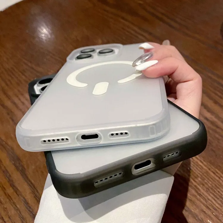 iPhone 15 Pro Max Frosted Clear MagSafe Phone Case