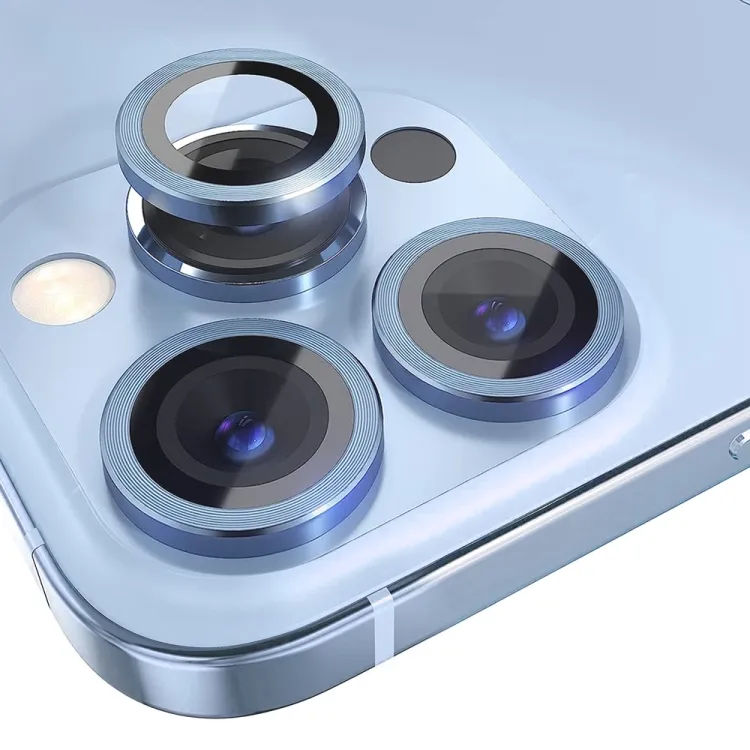 iPhone 13 Pro / 13 Pro Max Camera Lens Protector – Tempered Glass Metal Ring